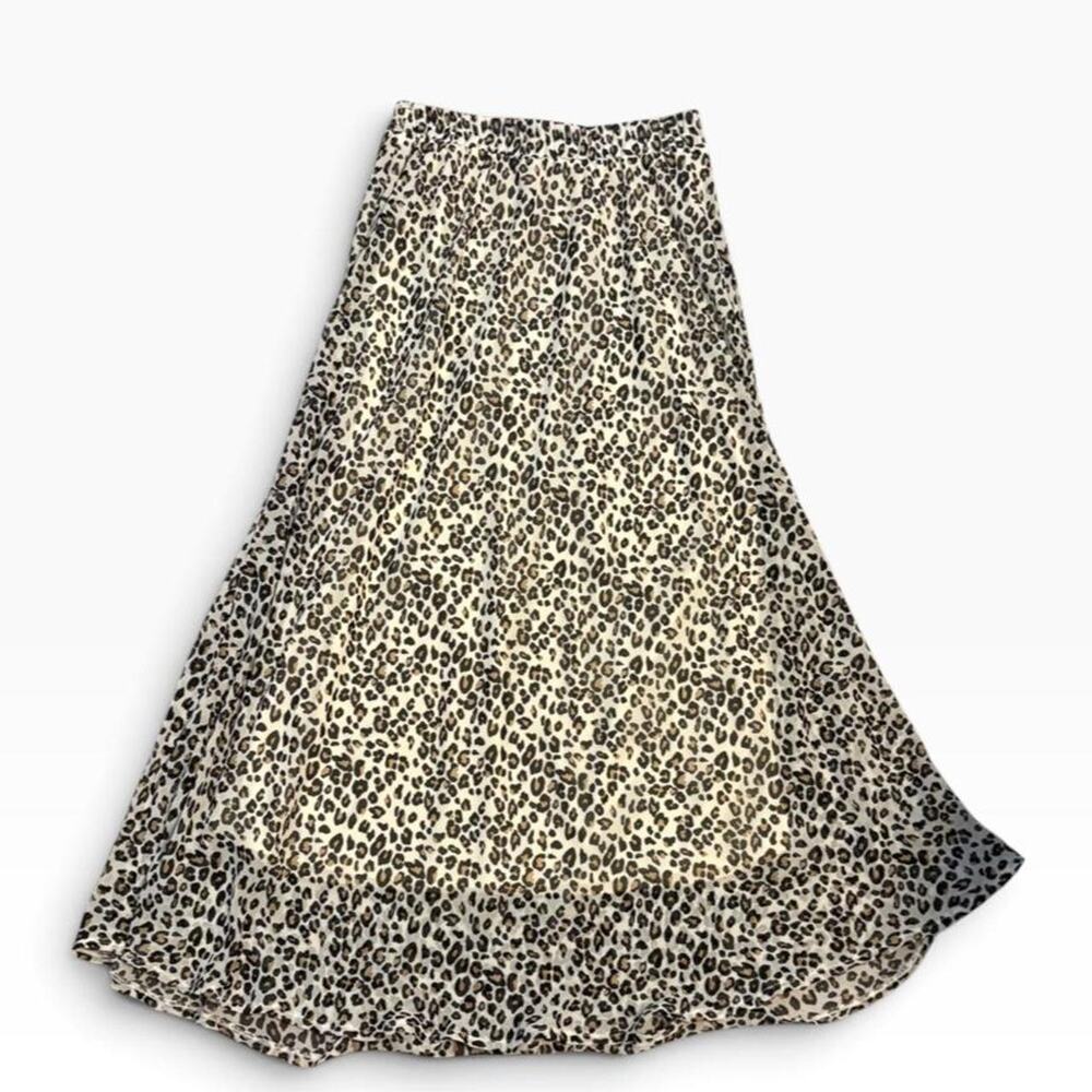 Leopard Print Midi Skirt